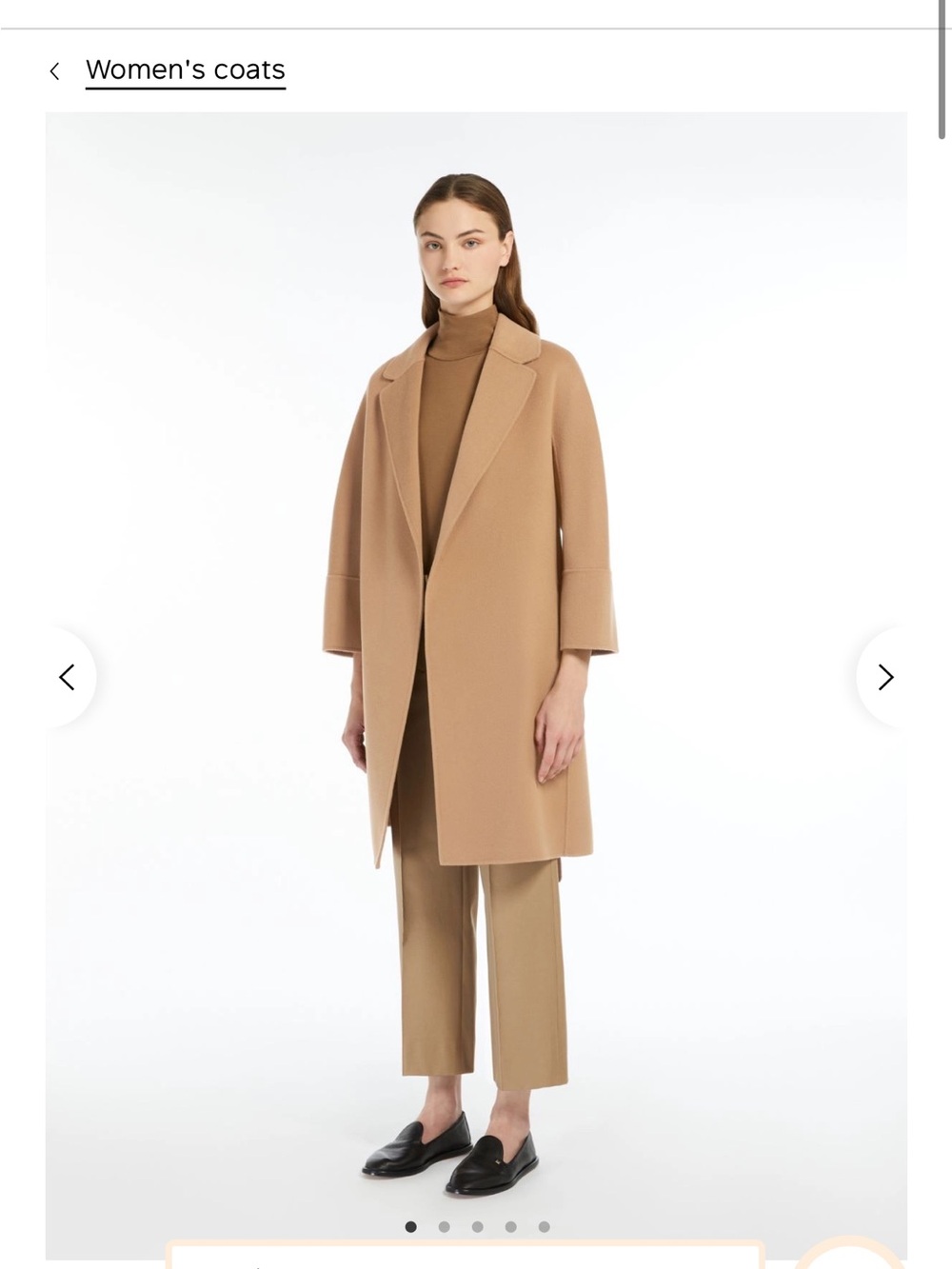MaxMara Camel Cropped Trousers

'S MAX MARA
Short double-faced wool coat - Camel